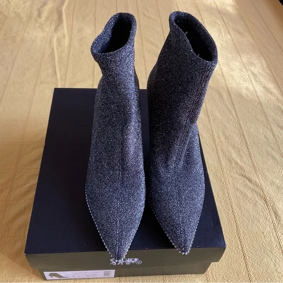 BARLEY WORN ….COACH WHITNEY LUREX BOOTIE Ankle Boots - Picture 11 of 11